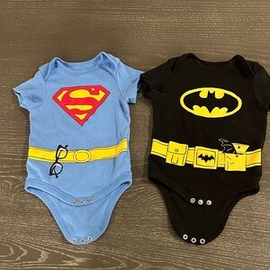 DC Superhero Infant Onsie - Blue and Black